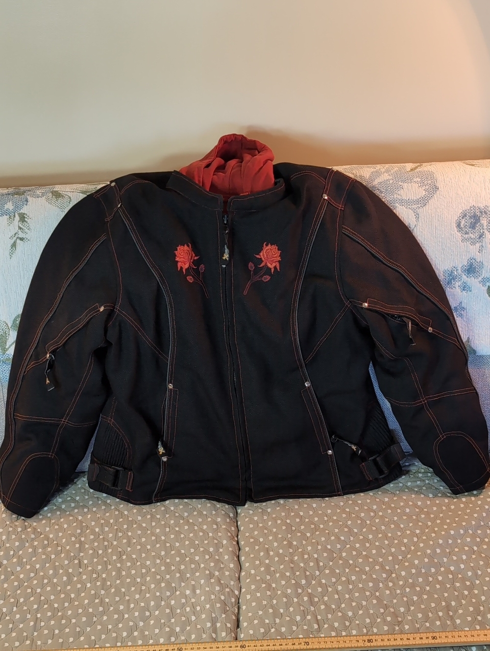 Xelement Advanced Motorcycle Gear, Women's Black Textile Jacket,Size 3 XL.